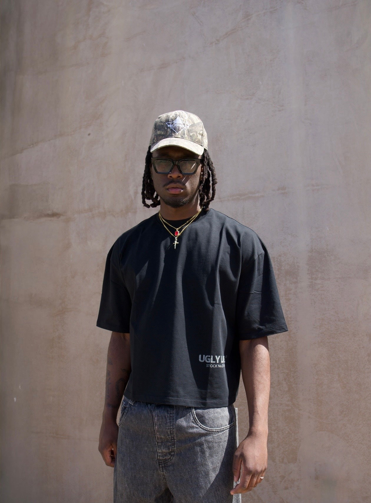 Black Stock No. Box Tee