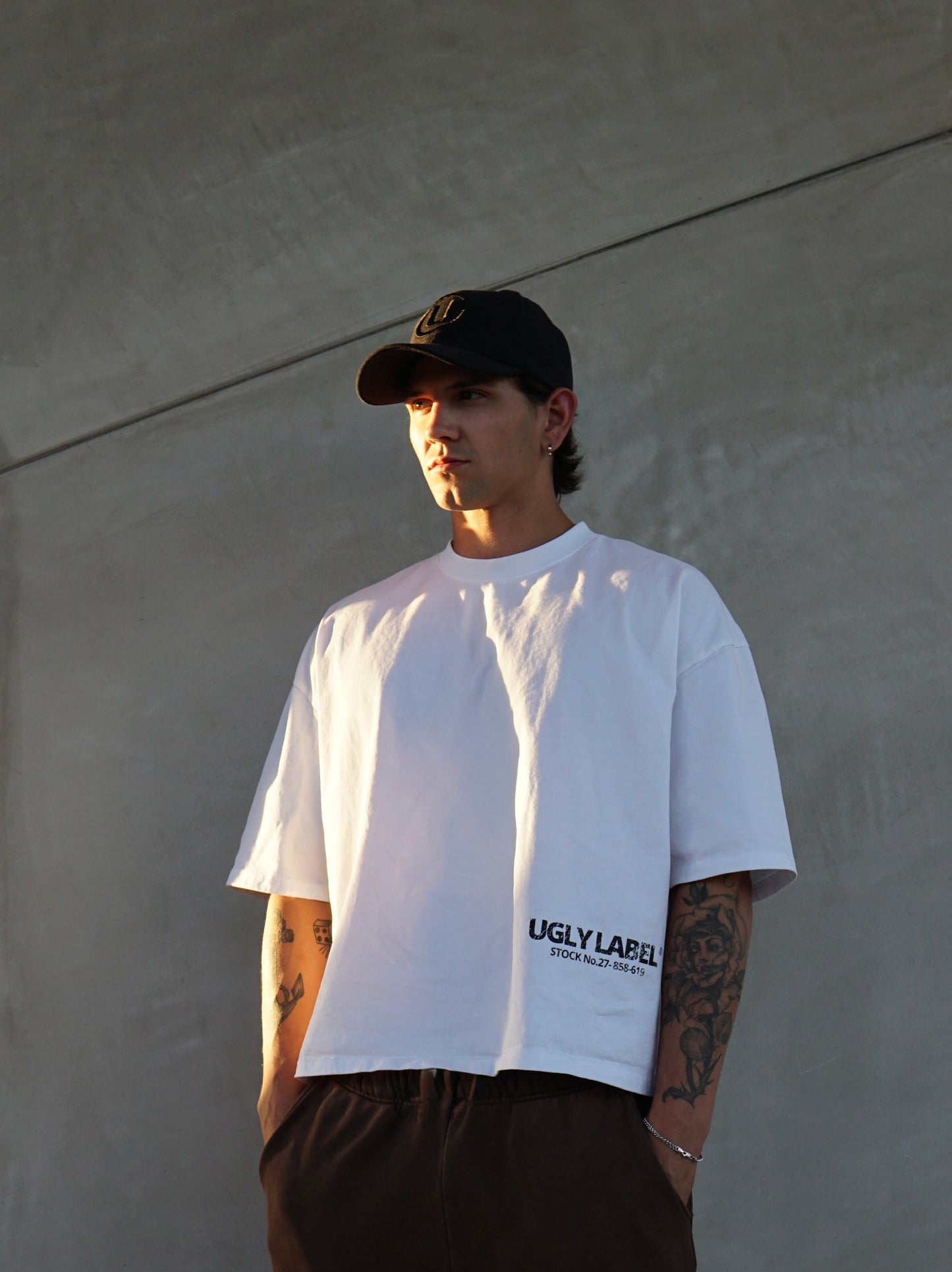 WHITE STOCK NO. BOX TEE